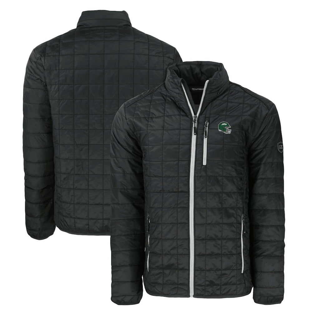 New York Jets Cutter & Buck Big & Tall Helmet Rainier PrimaLoft Eco Insulated Full-Zip Puffer Jacket