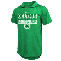 Boston Celtics Majestic Threads Women's 2024 NBA Finals Champions Tri-Blend Short Sleeve Pullover Hoodie Top - Kelly Green on sale On Sale