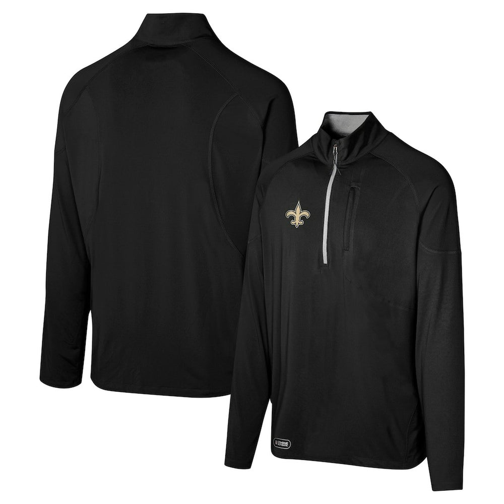 New Orleans Saints Grind Iron Quarter-Zip Top