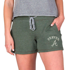 Atlanta Braves Concepts Sport Women's Mainstream French Terry Tri-Blend Shorts | MLB Outlet