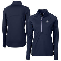 Los Angeles Dodgers Cutter & Buck Women's Adapt Eco Knit Stretch Recycled Half-Zip DryTec Top | MLB Discount