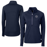 New York Mets Cutter & Buck Women's Adapt Eco Knit Stretch Recycled Half-Zip DryTec Top | MLB On Sale