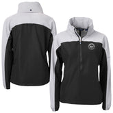 New York Mets Cutter & Buck Women's Charter Eco Recycled Half-Zip Anorak Jacket | MLB Discount