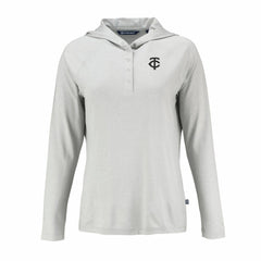 Minnesota Twins Cutter & Buck Women's Coastline Epic Comfort Eco Recycled Raglan Long Sleeve Hoodie T-Shirt | MLB Online