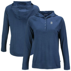 Detroit Tigers Cutter & Buck Women's Coastline Epic Comfort Eco Recycled Raglan Long Sleeve Hoodie T-Shirt | MLB Online