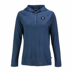 Houston Astros Cutter & Buck Women's Coastline Epic Comfort Eco Recycled Raglan Long Sleeve Hoodie T-Shirt | MLB Outlet