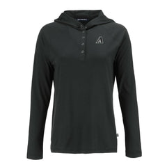 Arizona Diamondbacks Cutter & Buck Women's Coastline Epic Comfort Eco Recycled Raglan Long Sleeve Hoodie T-Shirt | MLB Sale