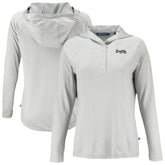 Atlanta Braves Cutter & Buck Women's Coastline Epic Comfort Eco Recycled Raglan Long Sleeve Hoodie T-Shirt | MLB US