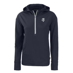 Minnesota Twins Cutter & Buck Women's Daybreak Eco Recycled Half-Zip Hoodie | MLB Shop