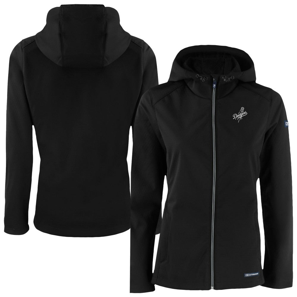 Los Angeles Dodgers Cutter & Buck Women's Evoke Eco Softshell Recycled Full-Zip Hoodie Jacket | MLB New