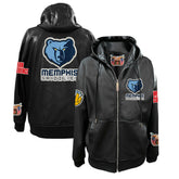Memphis Grizzlies Jeff Hamilton Vegan Leather Full-Zip Hoodie Outlet