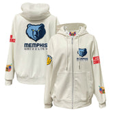 Memphis Grizzlies Jeff Hamilton Vegan Leather Full-Zip Hoodie New