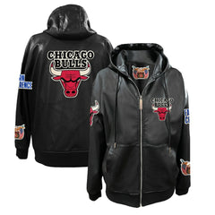 Chicago Bulls Jeff Hamilton Vegan Leather Full-Zip Hoodie Online