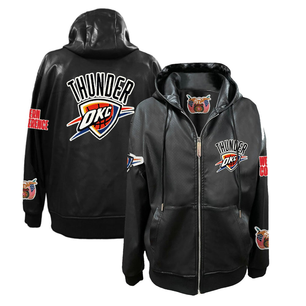 Oklahoma City Thunder Jeff Hamilton Vegan Leather Full-Zip Hoodie Online
