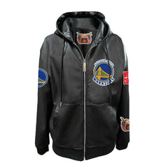 Golden State Warriors Jeff Hamilton Vegan Leather Full-Zip Hoodie sale Discount