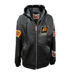 Phoenix Suns Jeff Hamilton Vegan Leather Full-Zip Hoodie Online