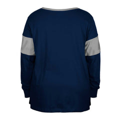 Dallas Cowboys New Era Women's Plus Size Lace-Up Notch Neck Long Sleeve T-Shirt