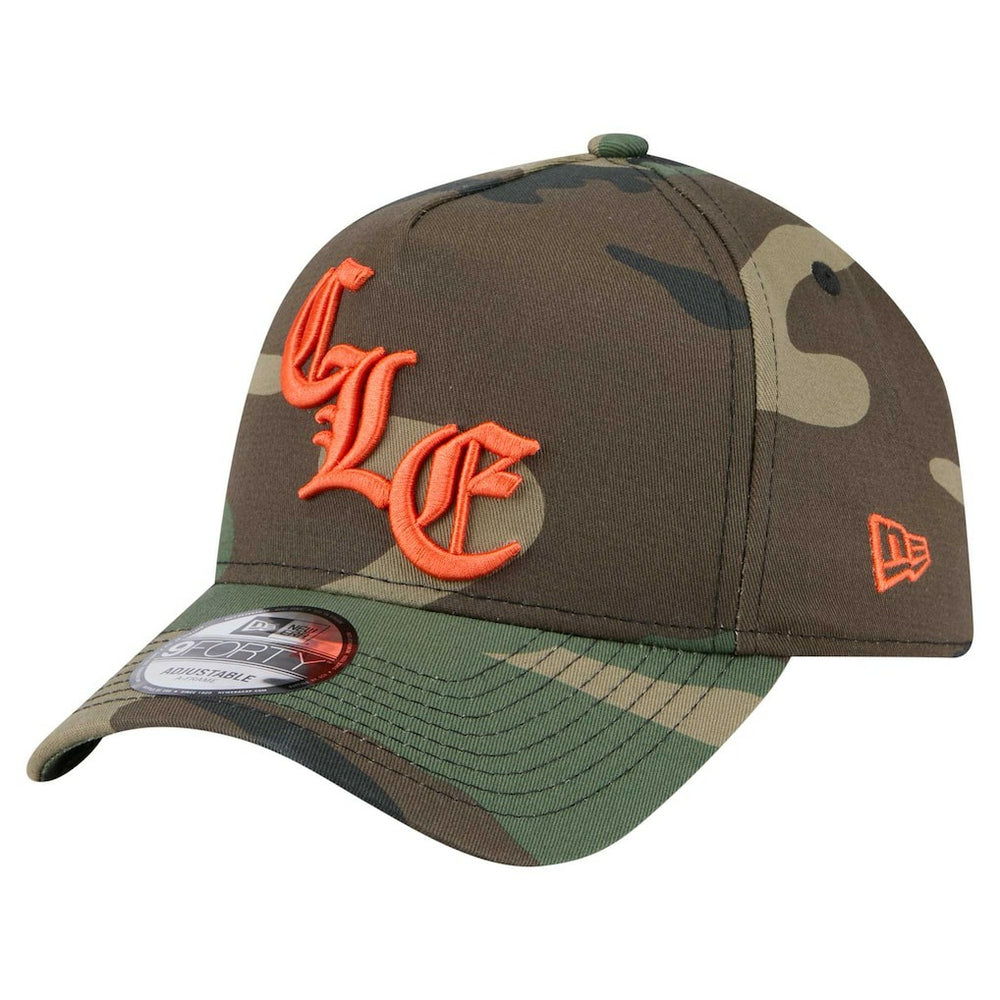 Cleveland Browns New Era Mystic Camo A-Frame 9FORTY Adjustable Hat