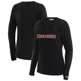 Washington Commanders WEAR by Erin Andrews x Gracie Hunt Women's Mesh Panel Long Sleeve T-Shirt