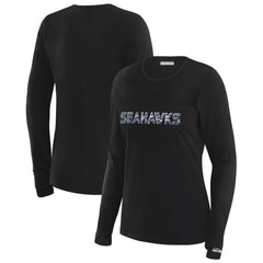 Seattle Seahawks WEAR by Erin Andrews x Gracie Hunt Women's Mesh Panel Long Sleeve T-Shirt