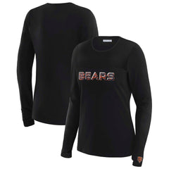 Chicago Bears WEAR by Erin Andrews x Gracie Hunt Women's Mesh Panel Long Sleeve T-Shirt