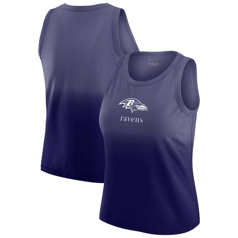 Baltimore Ravens WEAR by Erin Andrews x Gracie Hunt Women's Ombre Tank Top