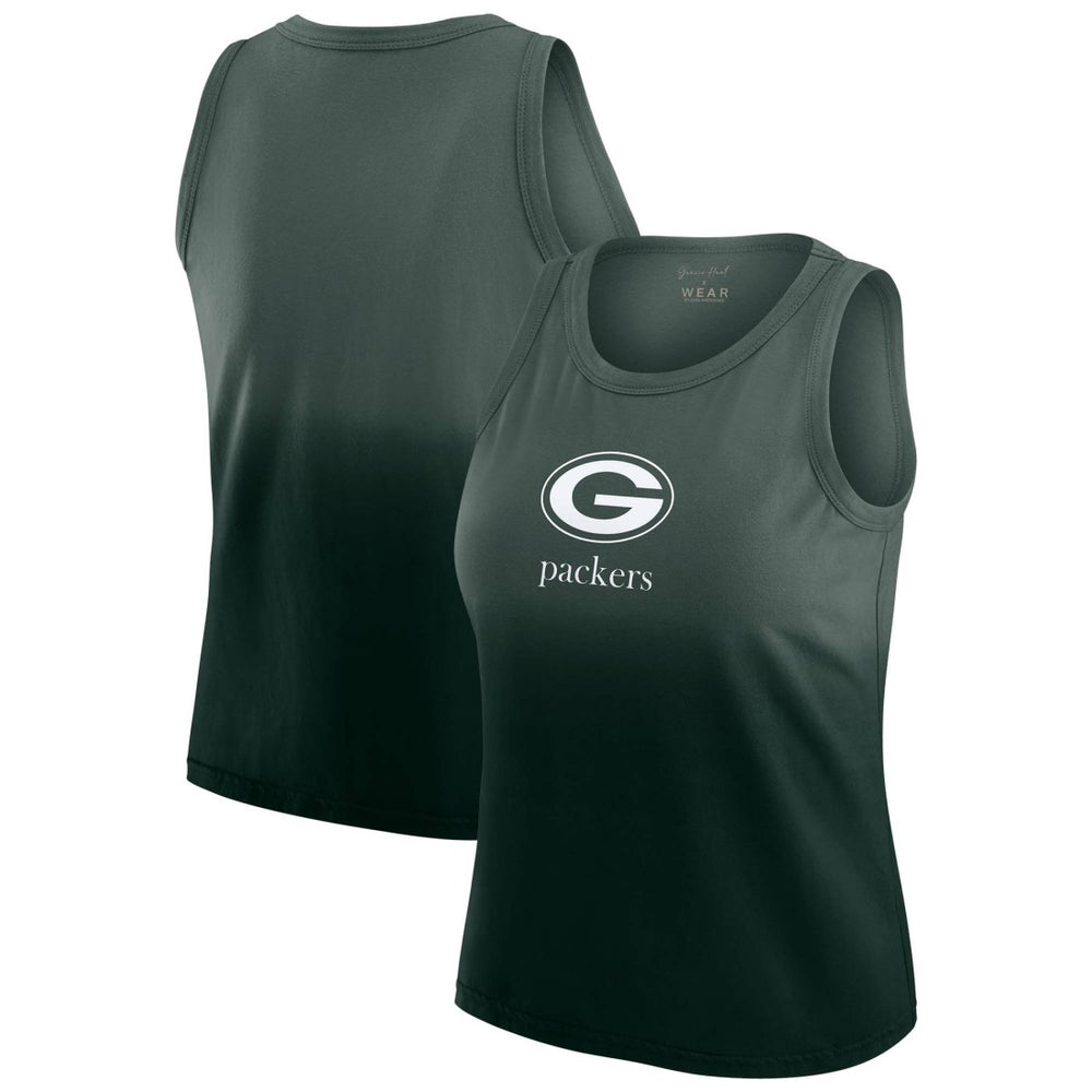 Green Bay Packers WEAR by Erin Andrews x Gracie Hunt Women's Ombre Tank Top