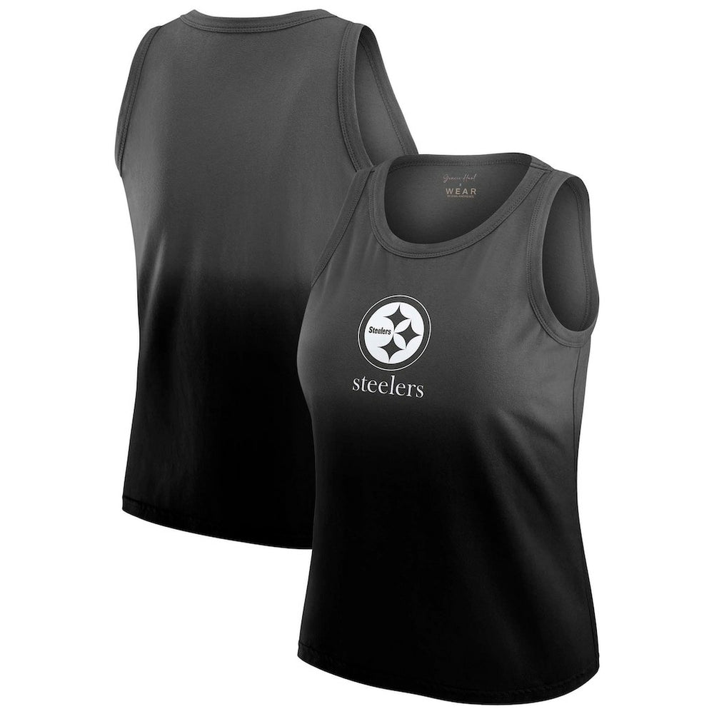 Pittsburgh Steelers WEAR by Erin Andrews x Gracie Hunt Women's Ombre Tank Top
