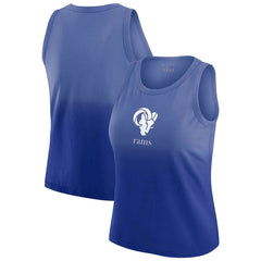 Los Angeles Rams WEAR by Erin Andrews x Gracie Hunt Women's Ombre Tank Top
