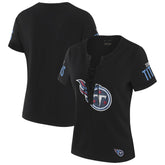 Tennessee Titans WEAR by Erin Andrews x Gracie Hunt Women's Draft Me Lace-Up T-Shirt