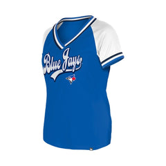 Toronto Blue Jays New Era Women's Gameday Raglan V-Neck T-Shirt | MLB For sale