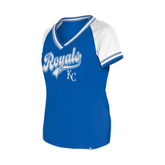 Kansas City Royals New Era Women's Gameday Raglan V-Neck T-Shirt | MLB On Sale
