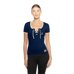 Atlanta Braves New Era Women's Throwback Lace Up T-Shirt | MLB Online