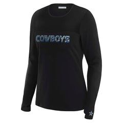 Dallas Cowboys WEAR by Erin Andrews x Gracie Hunt Women's Mesh Panel Long Sleeve T-Shirt