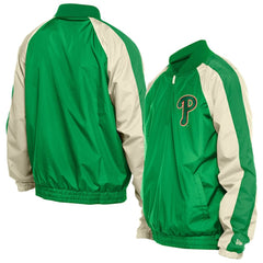 Philadelphia Phillies New Era St. Patrick's Day Ripstop Raglan Quarter-Zip Windbreaker | MLB New