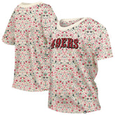 San Francisco 49ers New Era Women's Glam Game Floral Scoop Neck T-Shirt