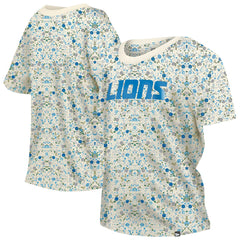 Detroit Lions New Era Women's Glam Game Floral Scoop Neck T-Shirt