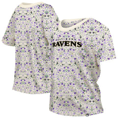 Baltimore Ravens New Era Women's Glam Game Floral Scoop Neck T-Shirt