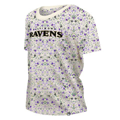 Baltimore Ravens New Era Women's Glam Game Floral Scoop Neck T-Shirt