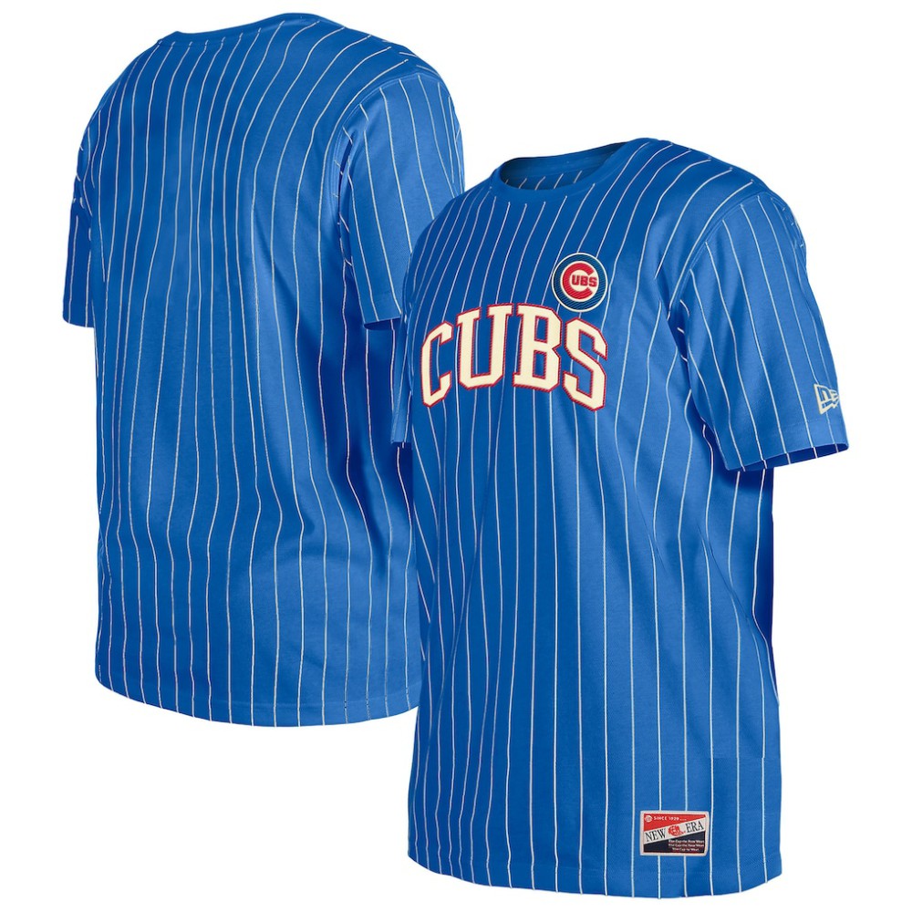 Chicago Cubs New Era Throwback Pinstripe T-Shirt | MLB New