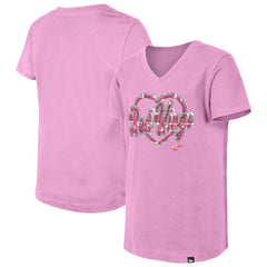Detroit Red Wings New Era Girl's Youth Flip Sequin V-Neck T-Shirt Discount