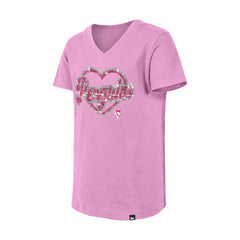 Pittsburgh Penguins New Era Girl's Youth Flip Sequin V-Neck T-Shirt Sale