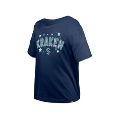 Seattle Kraken New Era Girl's Youth Flip Sequin T-Shirt Sale
