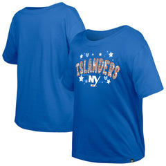 New York Islanders New Era Girl's Youth Flip Sequin T-Shirt Outlet