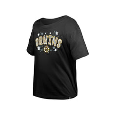 Boston Bruins New Era Girl's Youth Flip Sequin T-Shirt Sale