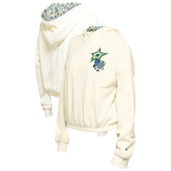 Dallas Stars New Era Women's Glam Game Quarter-Zip Cropped Floral Hoodie Pullover Sale