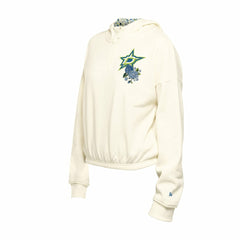 Dallas Stars New Era Women's Glam Game Quarter-Zip Cropped Floral Hoodie Pullover Sale