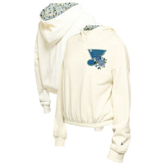St. Louis Blues New Era Women's Glam Game Quarter-Zip Cropped Floral Hoodie Pullover Online