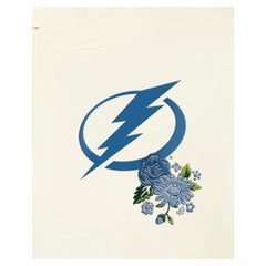 Tampa Bay Lightning New Era Women's Glam Game Quarter-Zip Cropped Floral Hoodie Pullover For Sale