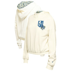 Vegas Golden Knights New Era Women's Glam Game Quarter-Zip Cropped Floral Hoodie Pullover Sale